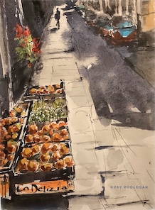 Florence, Italy. Line and Wash