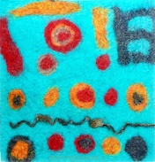 Sea of Cortez, Mexico. Abstract Felt Panel