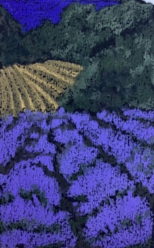 Sequim, Washington, USA. Oil Pastel Sketch